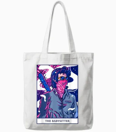 Stranger Things Steve Harrington the Babysitter Tarot Card Tote Bags - White