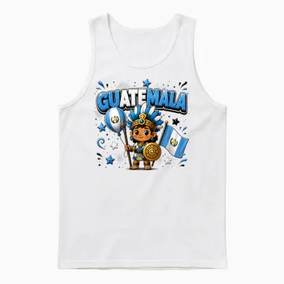 T-Shirt Drapeau Du Guatemala, Carte Du Guatemala, Guatemala Pour Enfants Unisex Tank Top - White