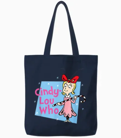 Dr. Seuss Cindy-Lou Who Tote Bags - Navy