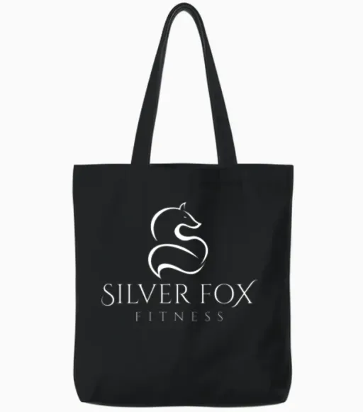 Silver Fox Fitness Wildlife Tote Bags in Black