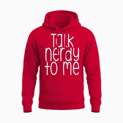 Talk Nerdy to Me Unisex Hoodie - Red