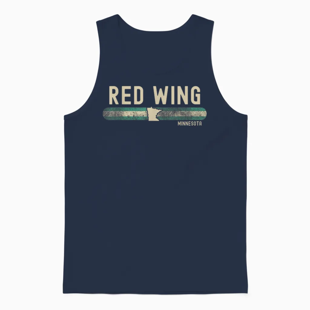 Red Wing Mn | Minnesota Unisex Tank Top in Navy