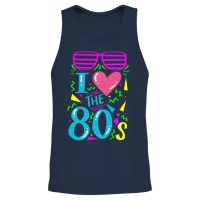 80s Retro Unisex Tank Top - Navy – 2