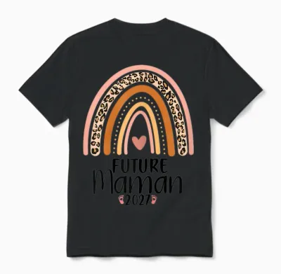Femme Tee Shirt Future Maman 2027 Maman En 2027 Unisex T-Shirt - Black