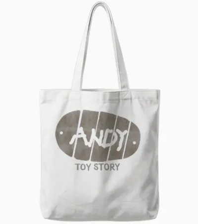 Disney Toy Story Andy Handwritten Tote Bags - White