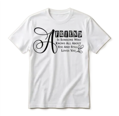 A Friend Is Someone Who | Friendship Quotes Unisex T-Shirt - White