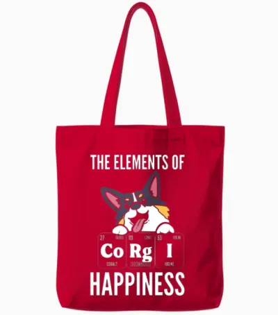 Corgi Dog Lover Dog Trainer Tote Bags - Red