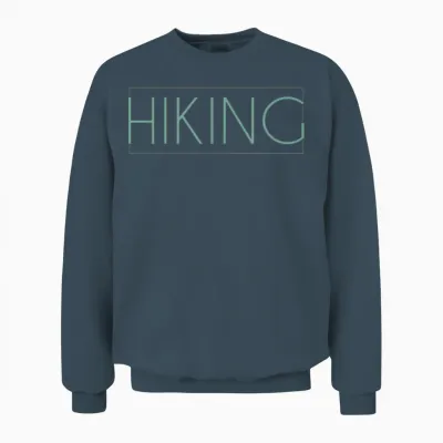 Hiking Lettering Unisex Sweatshirt - Dark Heather