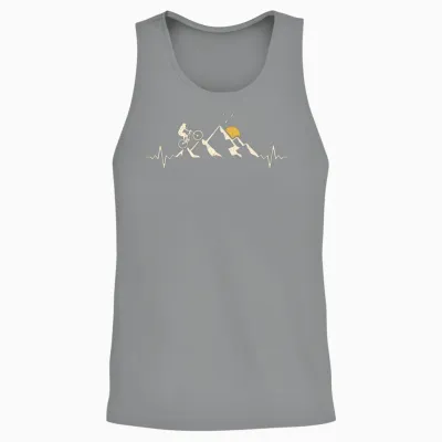 Mountain Biking Mountain Bike Cycling Nature Unisex Tank Top - Sport Grey