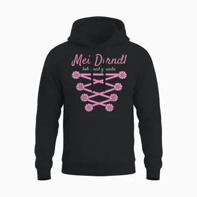 Volksfest Blouse Mei Dirndl Hob I Ned G'fundn Replacement Dirndl T-Shirt, Black Unisex Hoodie - Black