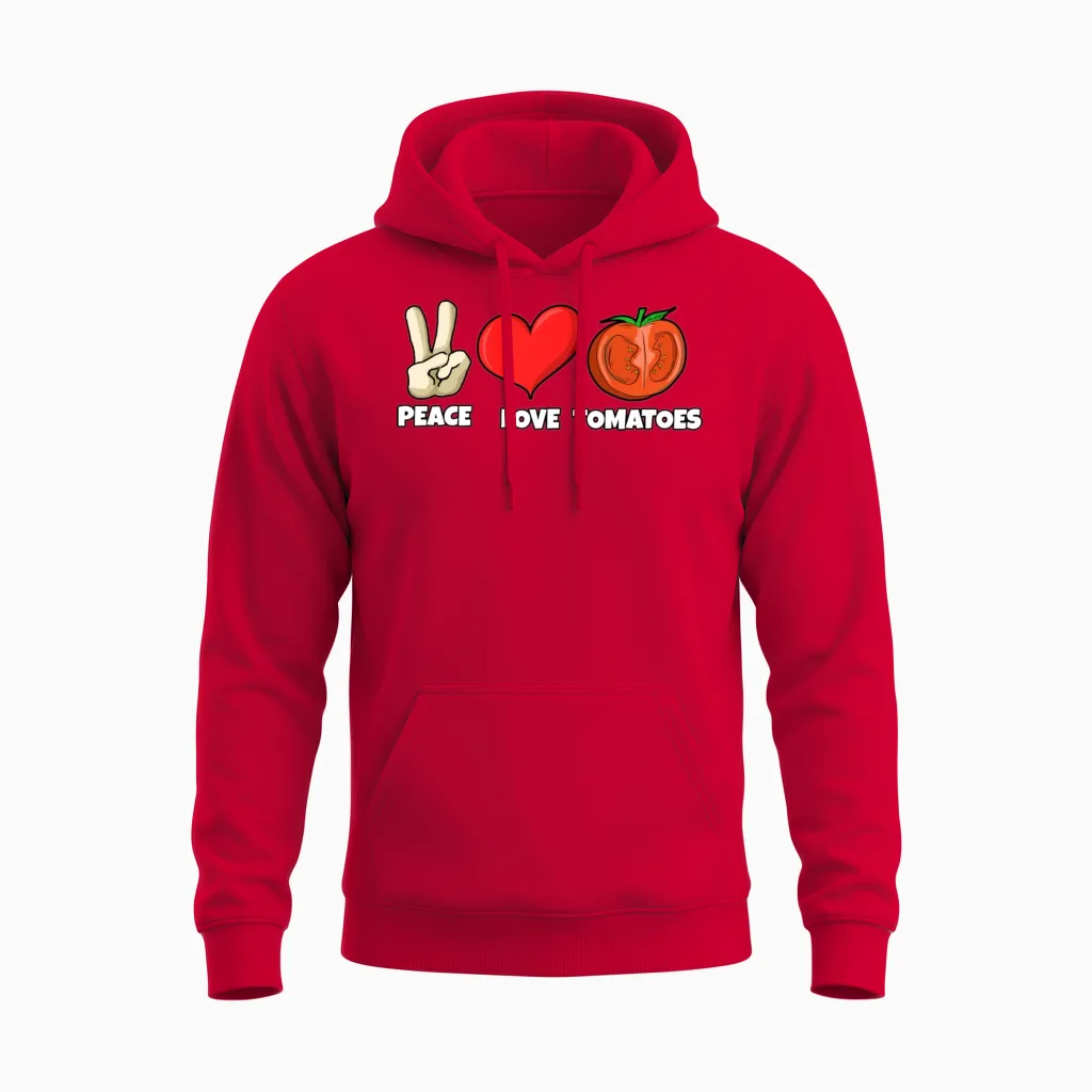Funny Tomato Outfit Unisex Hoodie in Red