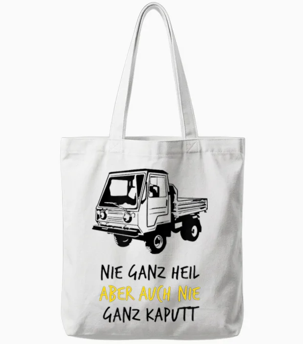 Multicar Ifa Ddr East German Commercial Vehicle M22 M25 M26 Dumper T-Shirt, Gray Tote Bags in White