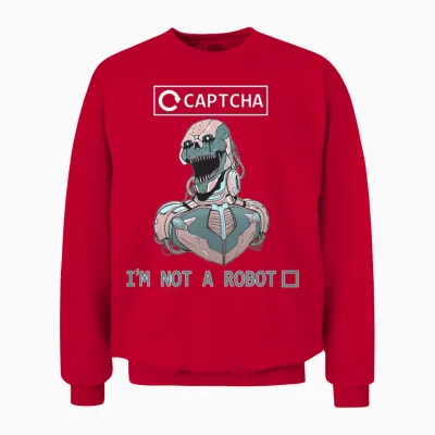 Informatics Geek Tshirt Robot Fan Gift Idea Unisex Sweatshirt - Red