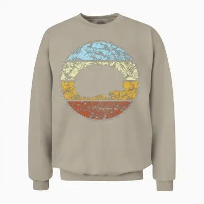 Hedgehog Retro Unisex Sweatshirt - Sand