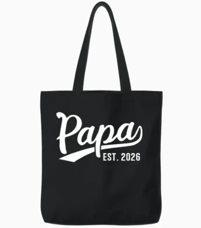 Papa 2026 Stolzer Papa Est 2026 Tote Bags - Black