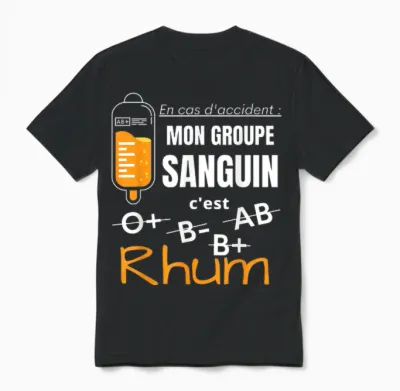 Humour Alcohol Rum Aperitif Unisex T-Shirt - Black