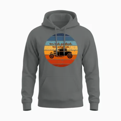 Retro Car Unisex Hoodie - Graphite Heather