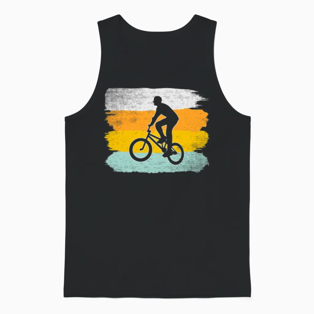 Bmx Retro Cycling Gift Unisex Tank Top in Black