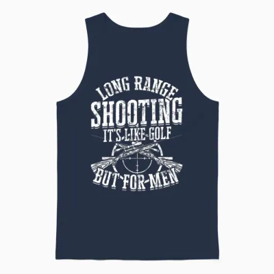 Long Range Shooting Range Gun Shooter Sniper Unisex Tank Top - Navy
