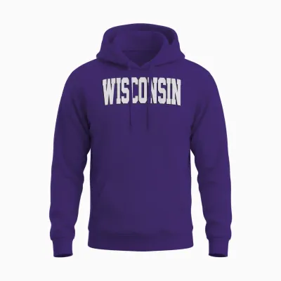 Vintage Wisconsin Mens Wisconsin Womens Red Retro Wisconsin Unisex Hoodie - Purple