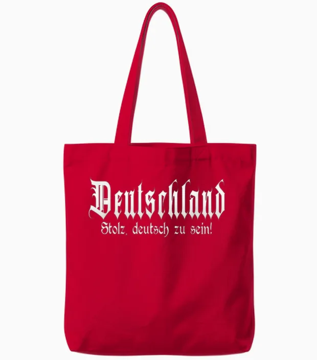 "stolz, Deutsch Zu Sein", Patriot, Deutschland Tote Bags in Red