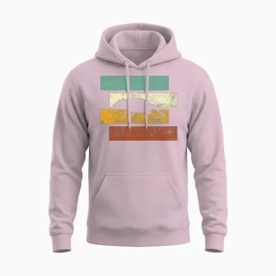 Mouse Retro Unisex Hoodie - Light Pink