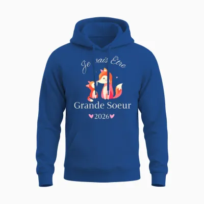 Child Future Big Sister 2026 I Will Be Big Sister 2026 Unisex Hoodie - Royal