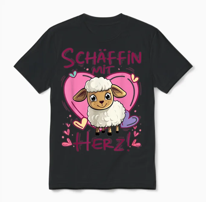 Schäfin Mit Herz | Chefin Mit Herz - Schäffin Unisex T-Shirt in Black