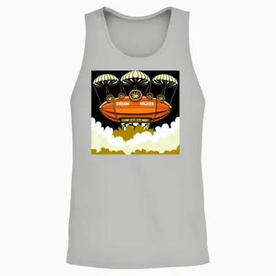 Dream Higher Airship Unisex Tank Top - Ash