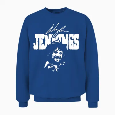 Waylon Jennings – Official Product – Signature Unisex Sweatshirt - Royal
