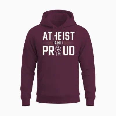 Atheist Skeptic Free Thinker and Secular Humanism Unisex Hoodie - Maroon