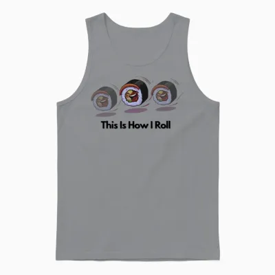 Kawaii Sushi Roll Trio Unisex Tank Top - Sport Grey