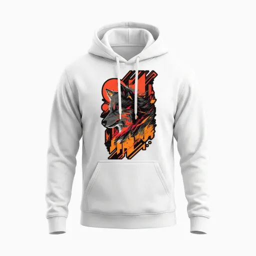 Wolf Forest Animals Wild Animal Wolf Pack Unisex Hoodie in White