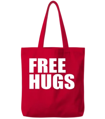 Free Hugs Tote Bags - Red