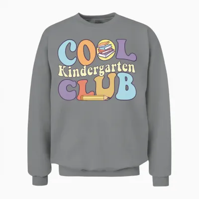 Cool Kindergarten Club Teacher Student Back To Unisex Sweatshirt - Sport Grey