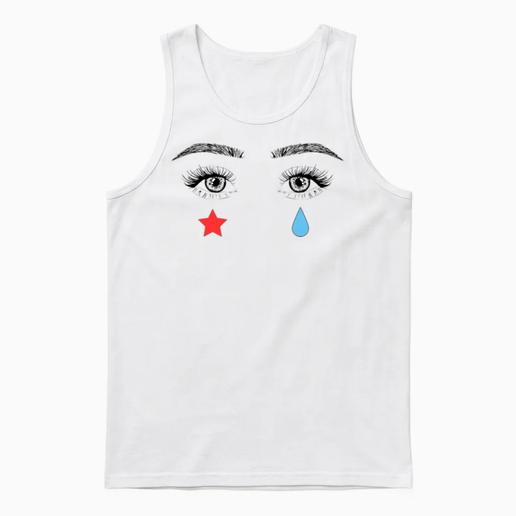 Vintage Eyes Graphic Tee Gift Ideas Unisex Tank Top in White