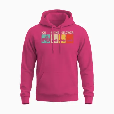 Ich Und Meine Follower Trecker Bauer Landwirt Traktor Unisex Hoodie - Heliconia
