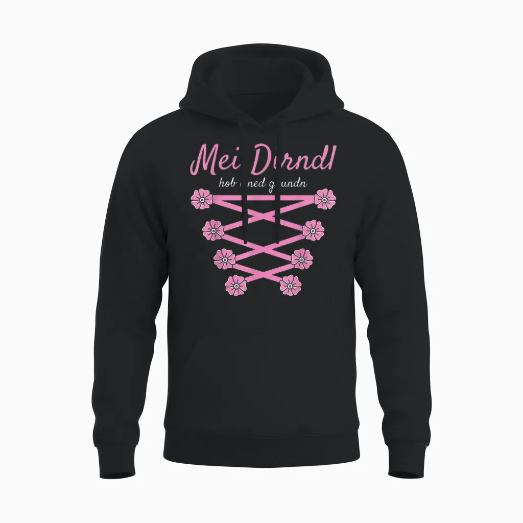 Volksfest Blouse Mei Dirndl Hob I Ned G'fundn Replacement Dirndl T-Shirt, Black Unisex Hoodie in Black
