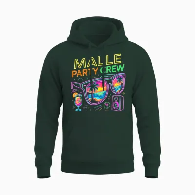 Malle Party Crew Mallorca Urlaub Feiern Design Unisex Hoodie - Forest