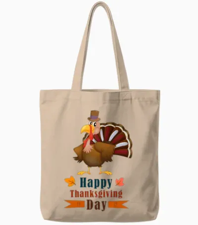 Thanksgiving Day Tote Bags - Natural