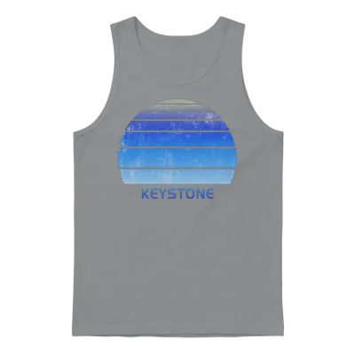 Retro Keystone Colorado Sunset Outdoors Fan Ski Unisex Tank Top - Sport Grey