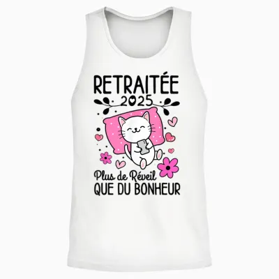 Retired Women 2025 Humor Retirement Gift 2025 T-Shirt, Blue, S Unisex Tank Top - White