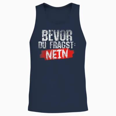 Funny Fun T-Shirts with Funny Sayings Men's Funny T-Shirt, Black Unisex Tank Top - Navy