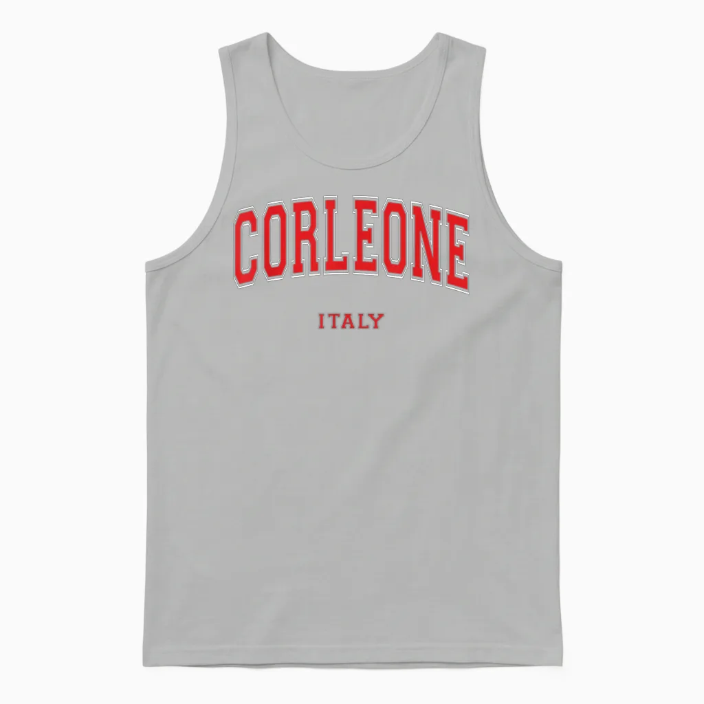 Corleone Italien Stadt Unisex Tank Top in Ash