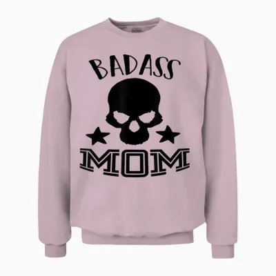 Badass Mom Unisex Sweatshirt - Light Pink