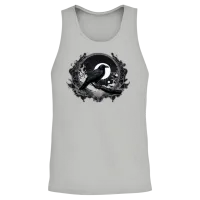 Mystic Raven & Full Moon - Gothic Nature Art Unisex Tank Top - Ash – 2