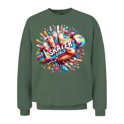 Skater Girls Unisex Sweatshirt - Military Green