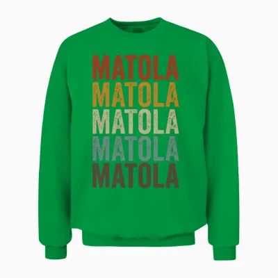 Matola Mozambique Retro Vintage Unisex Sweatshirt - Irish Green