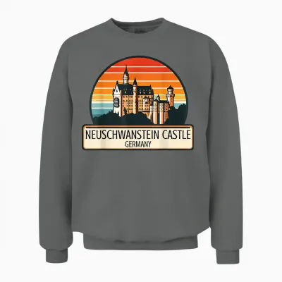 Neuschwanstein Castle Bavière Allemagne Souvenir Souvenir Unisex Sweatshirt - Graphite Heather