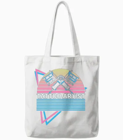 Tattoo Artist Retro Tote Bags - White